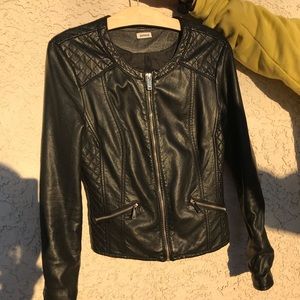 Black faux leather jacket
